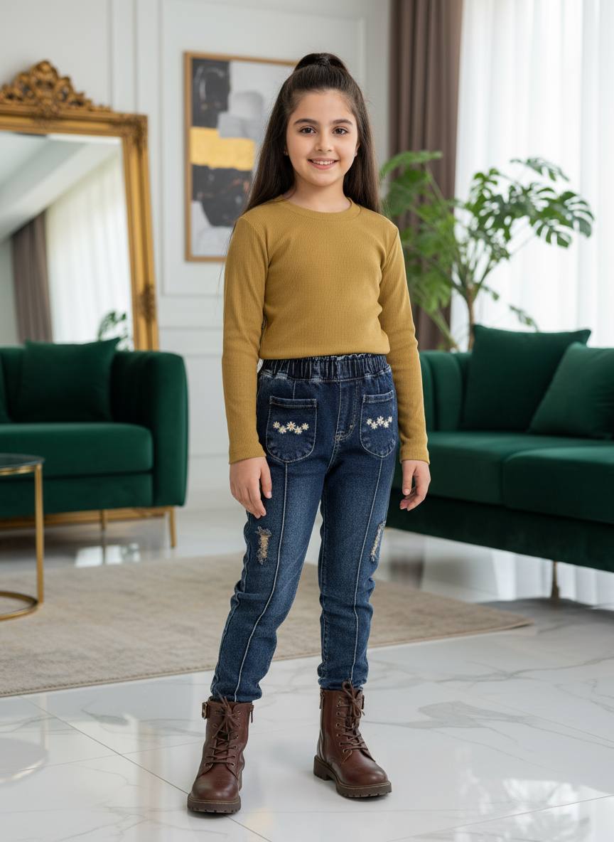 photo_2025-10-11_22-47-32 شلوار جین دخترانه - Image 1